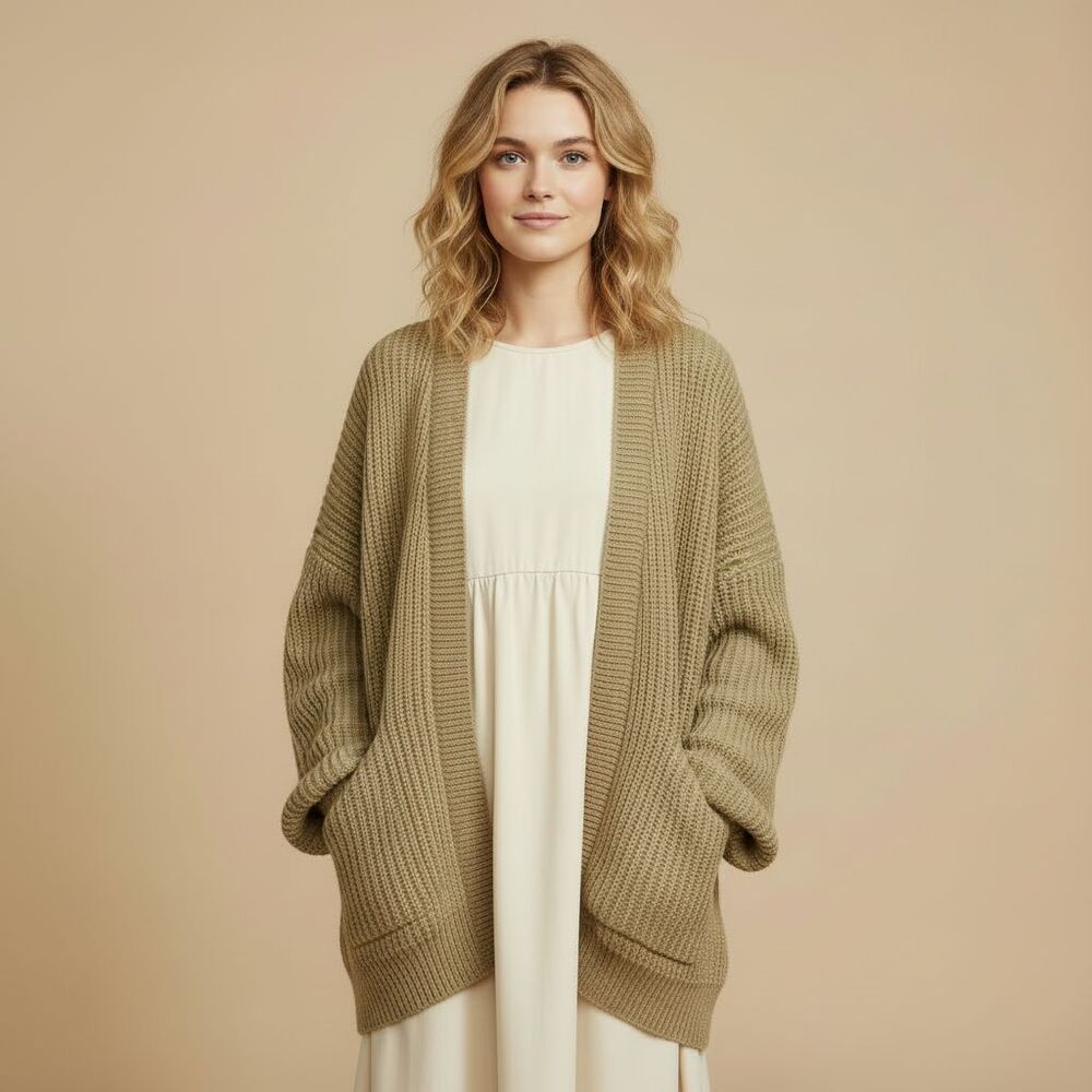 Rita Row Mimosa Cardigan XS Light Green Mohair Merino Sustainable Quiet Luxury